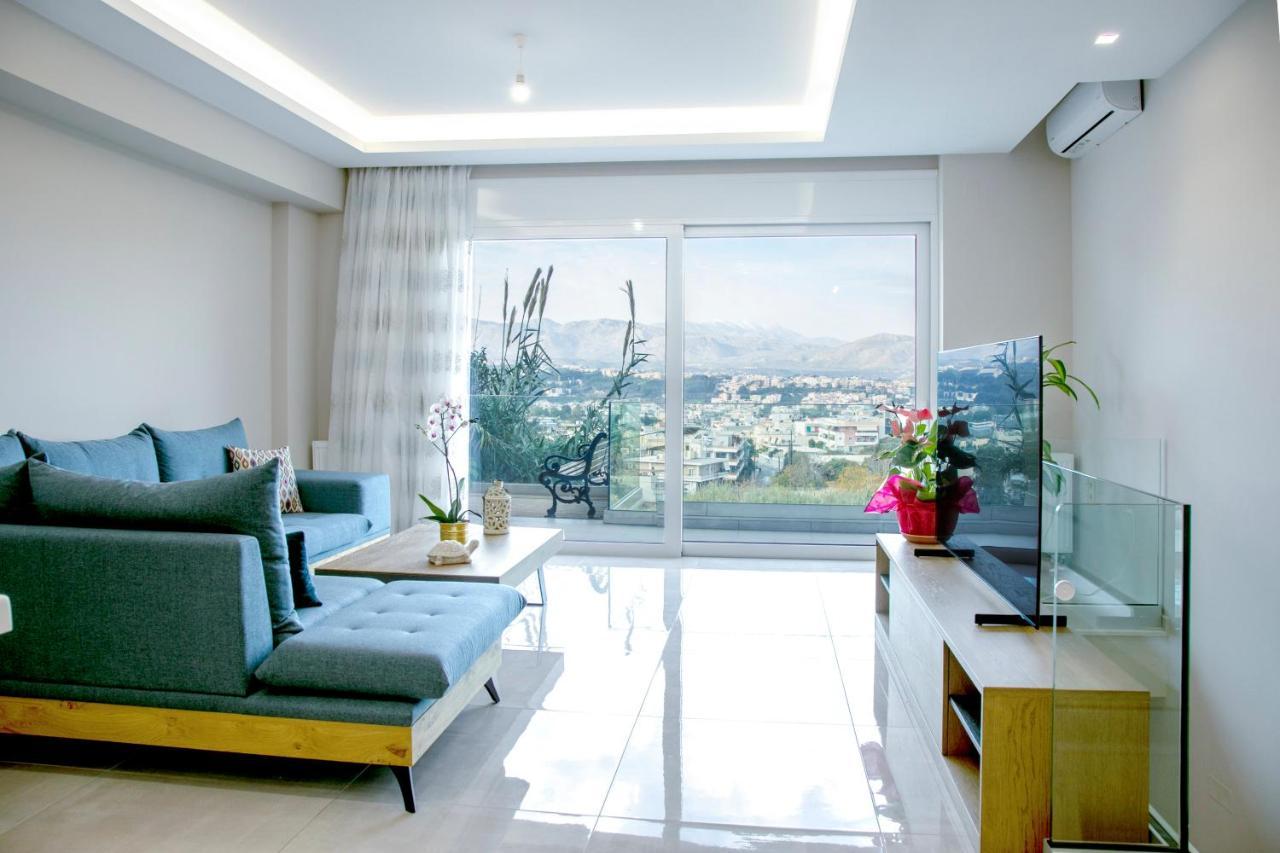 Ferienwohnung Stylist House With Amazing View Iraklio Exterior foto